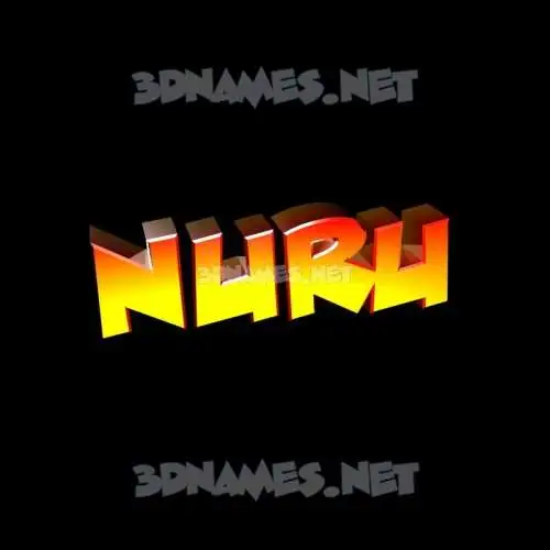 nuru in Black Background style - 3D name wallpaper