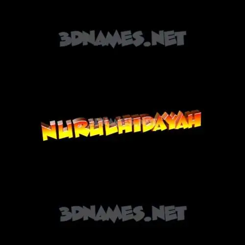 nurulhidayah in Black Background style - 3D name wallpaper