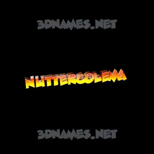 nuttercolema in Black Background style - 3D name wallpaper nuttercolema in Black Background style - 3D name wallpaper