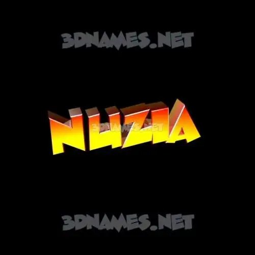 nuzia in Black Background style - 3D name wallpaper