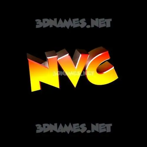 nvc in Black Background style - 3D name wallpaper