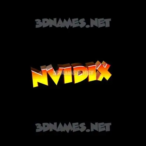 nvidix in Black Background style - 3D name wallpaper