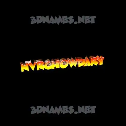 nvrchowdary in Black Background style - 3D name wallpaper
