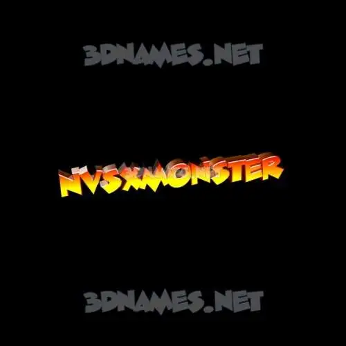 nvsxmonster in Black Background style - 3D name wallpaper nvsxmonster in Black Background style - 3D name wallpaper