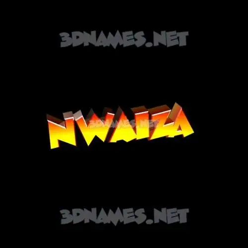 nwaiza in Black Background style - 3D name wallpaper