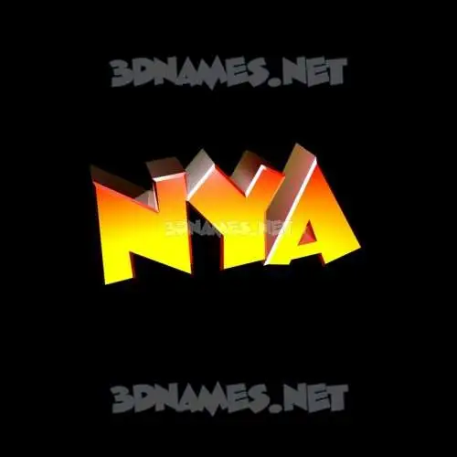 nya in Black Background style - 3D name wallpaper