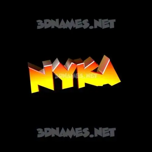 nyka in Black Background style - 3D name wallpaper nyka in Black Background style - 3D name wallpaper
