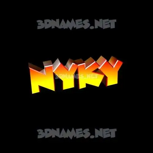nyky in Black Background style - 3D name wallpaper nyky in Black Background style - 3D name wallpaper