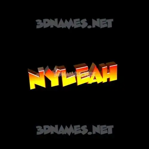 nyleah in Black Background style - 3D name wallpaper