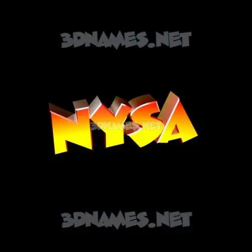 nysa in Black Background style - 3D name wallpaper
