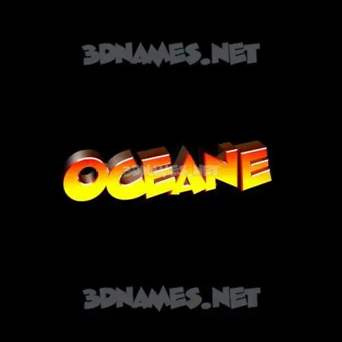oceane in Black Background style - 3D name wallpaper
