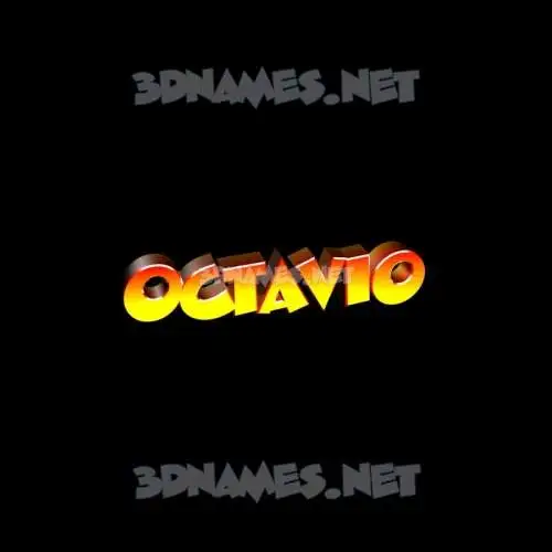 octavio in Black Background style - 3D name wallpaper