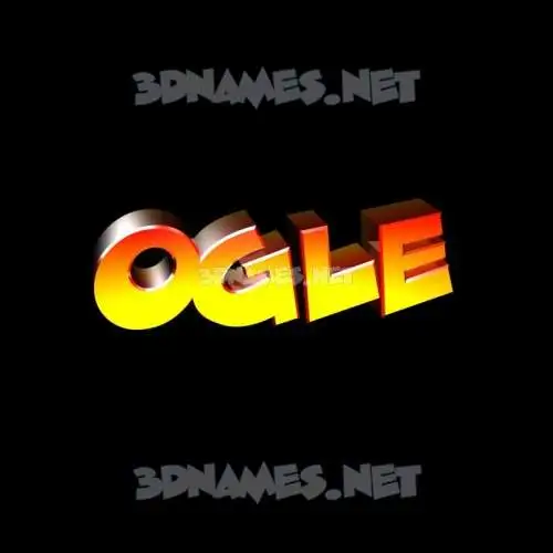 ogle in Black Background style - 3D name wallpaper