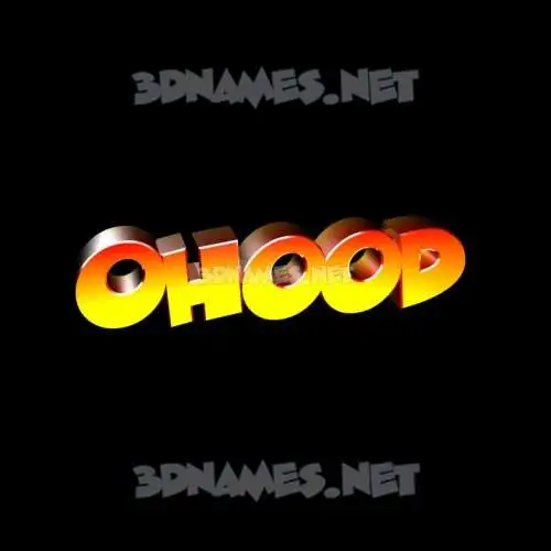 ohood in Black Background style - 3D name wallpaper