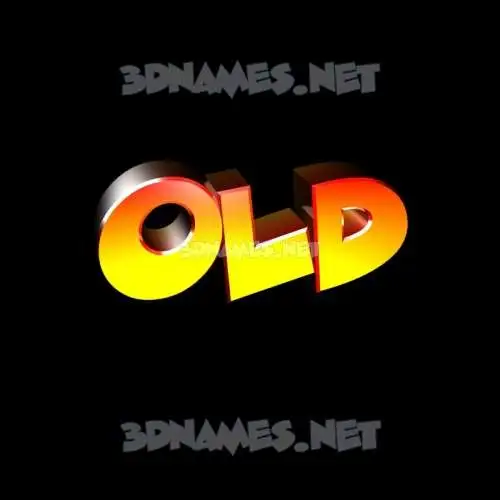 old in Black Background style - 3D name wallpaper