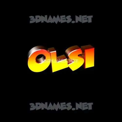 olsi in Black Background style - 3D name wallpaper
