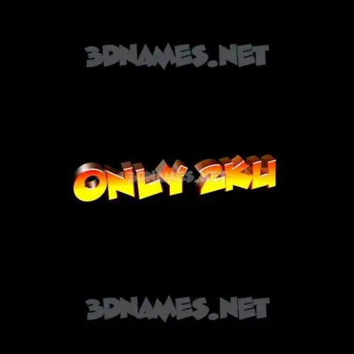 only 2ku in Black Background style - 3D name wallpaper