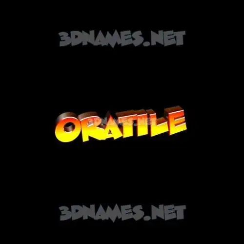 oratile in Black Background style - 3D name wallpaper