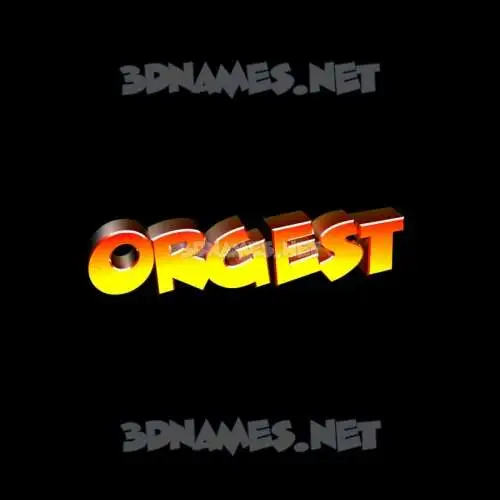 orgest in Black Background style - 3D name wallpaper