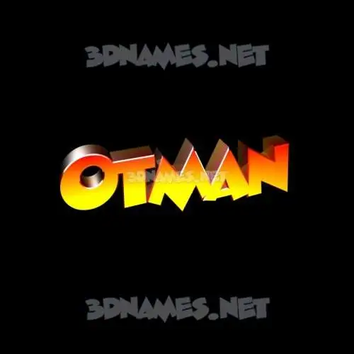 otman in Black Background style - 3D name wallpaper
