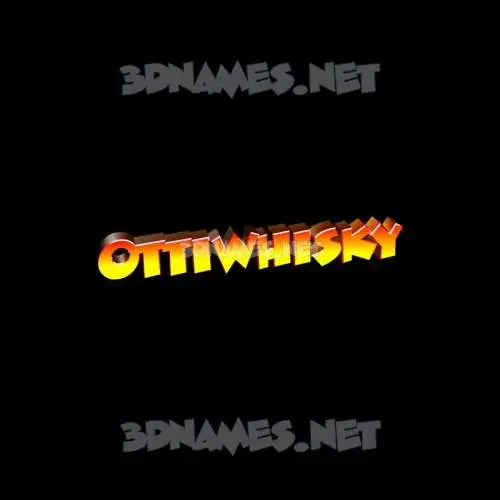 ottiwhisky in Black Background style - 3D name wallpaper