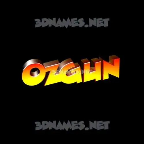 ozgun in Black Background style - 3D name wallpaper