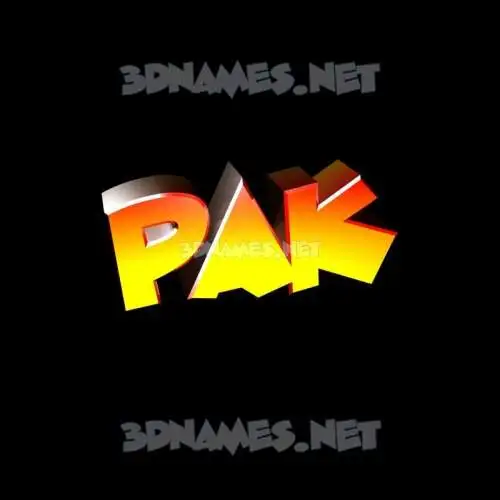 pak in Black Background style - 3D name wallpaper
