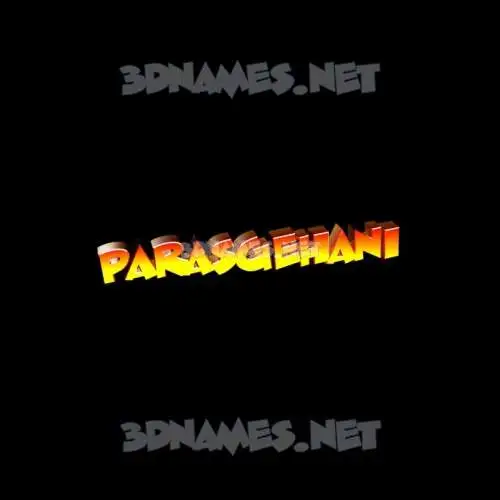 parasgehani in Black Background style - 3D name wallpaper