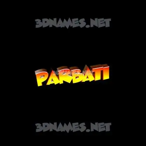 parbati in Black Background style - 3D name wallpaper