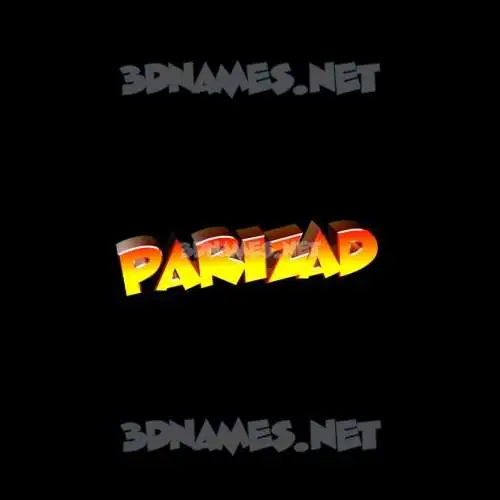 parizad in Black Background style - 3D name wallpaper