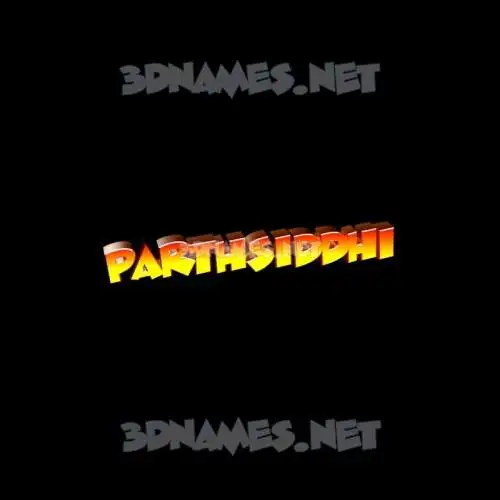 parthsiddhi in Black Background style - 3D name wallpaper
