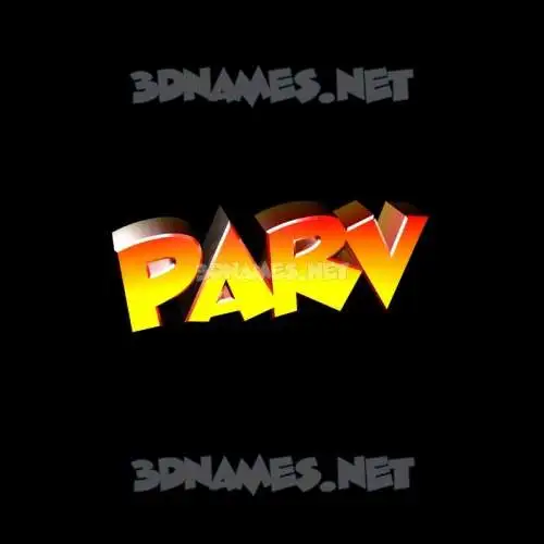 parv in Black Background style - 3D name wallpaper