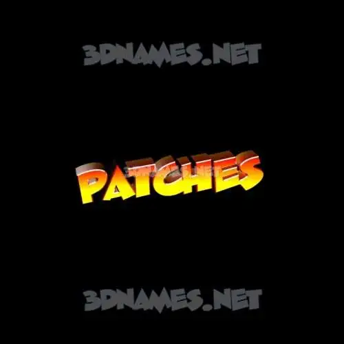 patches in Black Background style - 3D name wallpaper