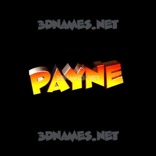 payne in Black Background style - 3D name wallpaper