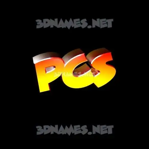 pcs in Black Background style - 3D name wallpaper