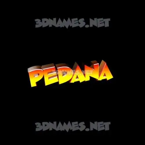 pedana in Black Background style - 3D name wallpaper