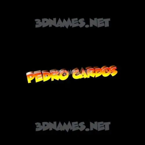 pedro cardos in Black Background style - 3D name wallpaper