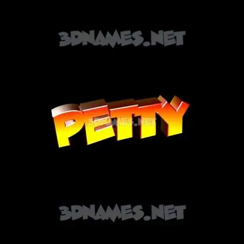 petty in Black Background style - 3D name wallpaper petty in Black Background style - 3D name wallpaper