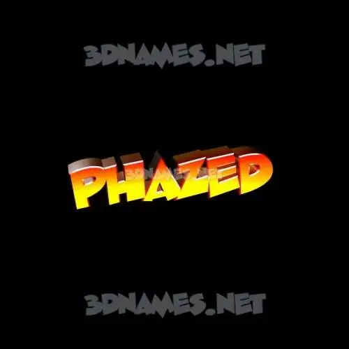 phazed in Black Background style - 3D name wallpaper phazed in Black Background style - 3D name wallpaper