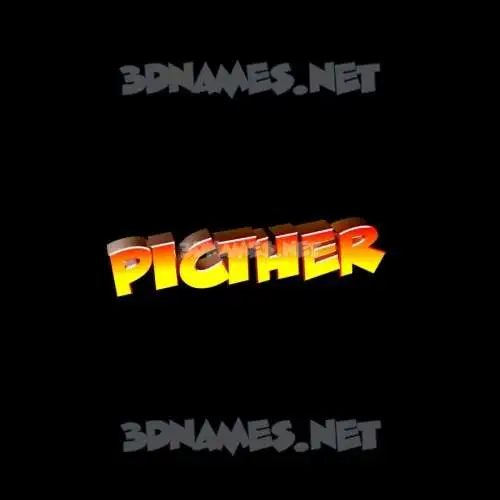 picther in Black Background style - 3D name wallpaper