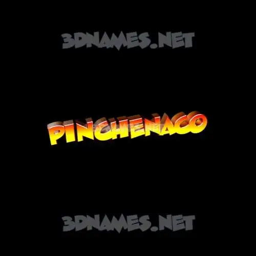 pinchenaco in Black Background style - 3D name wallpaper
