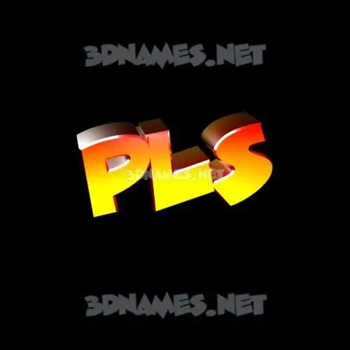 pls in Black Background style - 3D name wallpaper pls in Black Background style - 3D name wallpaper
