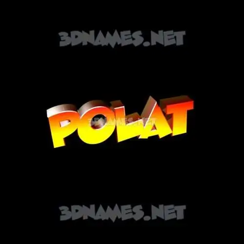 polat in Black Background style - 3D name wallpaper
