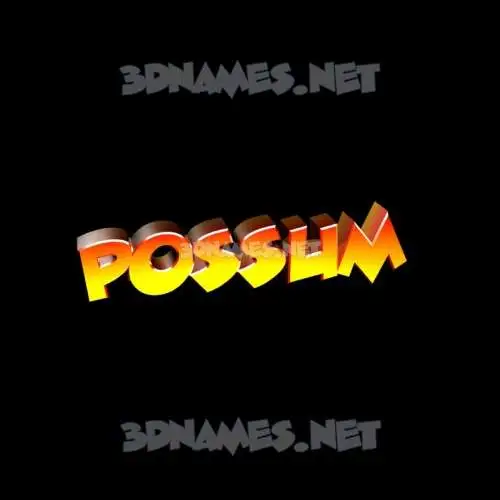 possum in Black Background style - 3D name wallpaper possum in Black Background style - 3D name wallpaper