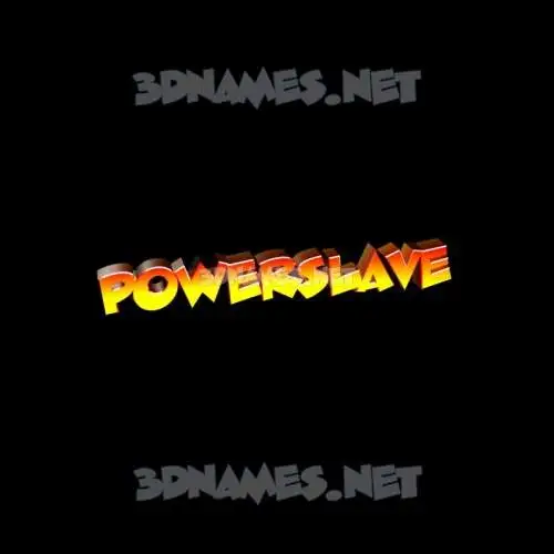 powerslave in Black Background style - 3D name wallpaper