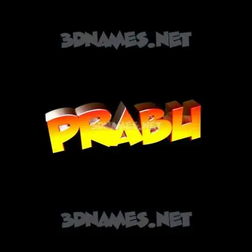 prabu in Black Background style - 3D name wallpaper