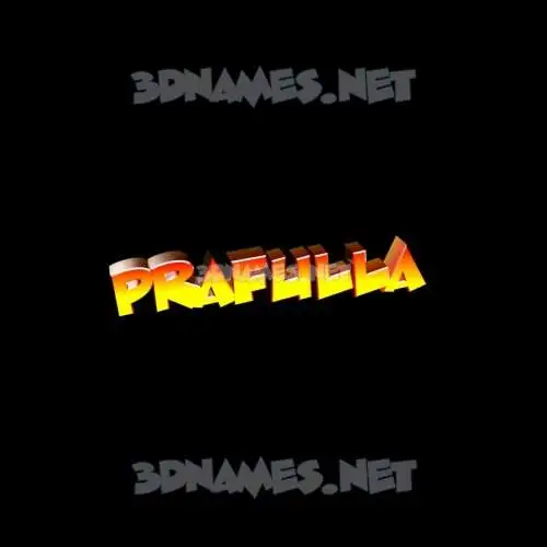 prafulla in Black Background style - 3D name wallpaper