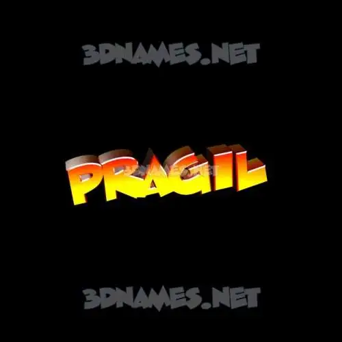 pragil in Black Background style - 3D name wallpaper