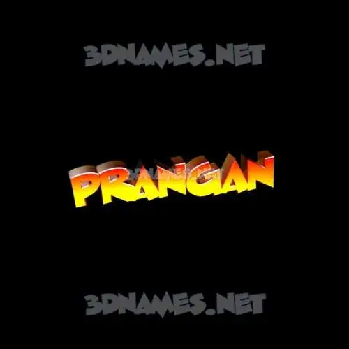 prangan in Black Background style - 3D name wallpaper