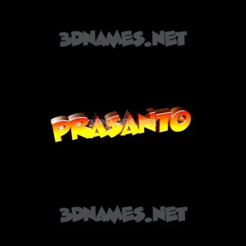 prasanto in Black Background style - 3D name wallpaper